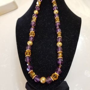 Amethyst/citrine necklace